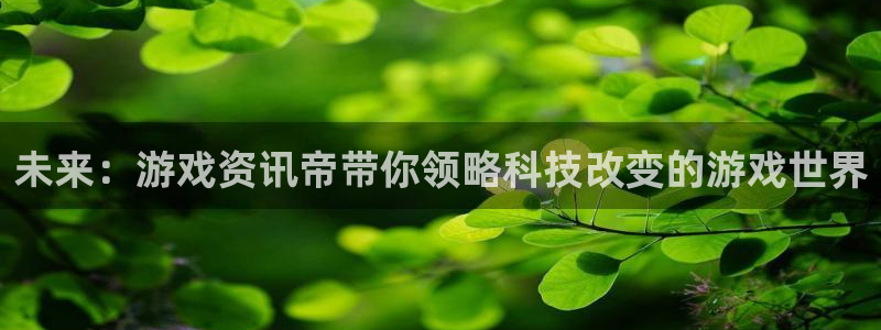 鼎点娱乐登陆：未来：游戏资讯帝带你领略科技改变的游戏世界